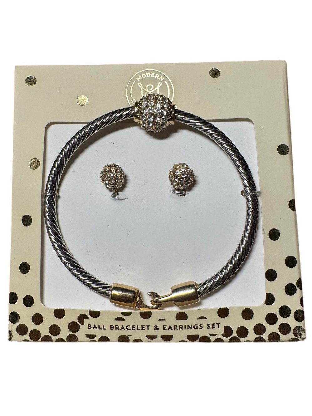 Modern Expressions Ball Bracelet & Earrings Set